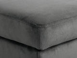 Molto Velvet Ottoman Bench with Storage - Light Grey