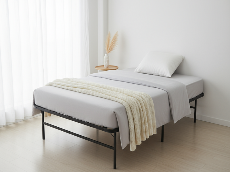 Folding Metal Bed Frame Single