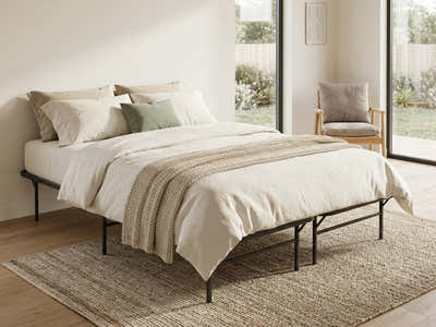 Folding Metal Bed Frame - Double