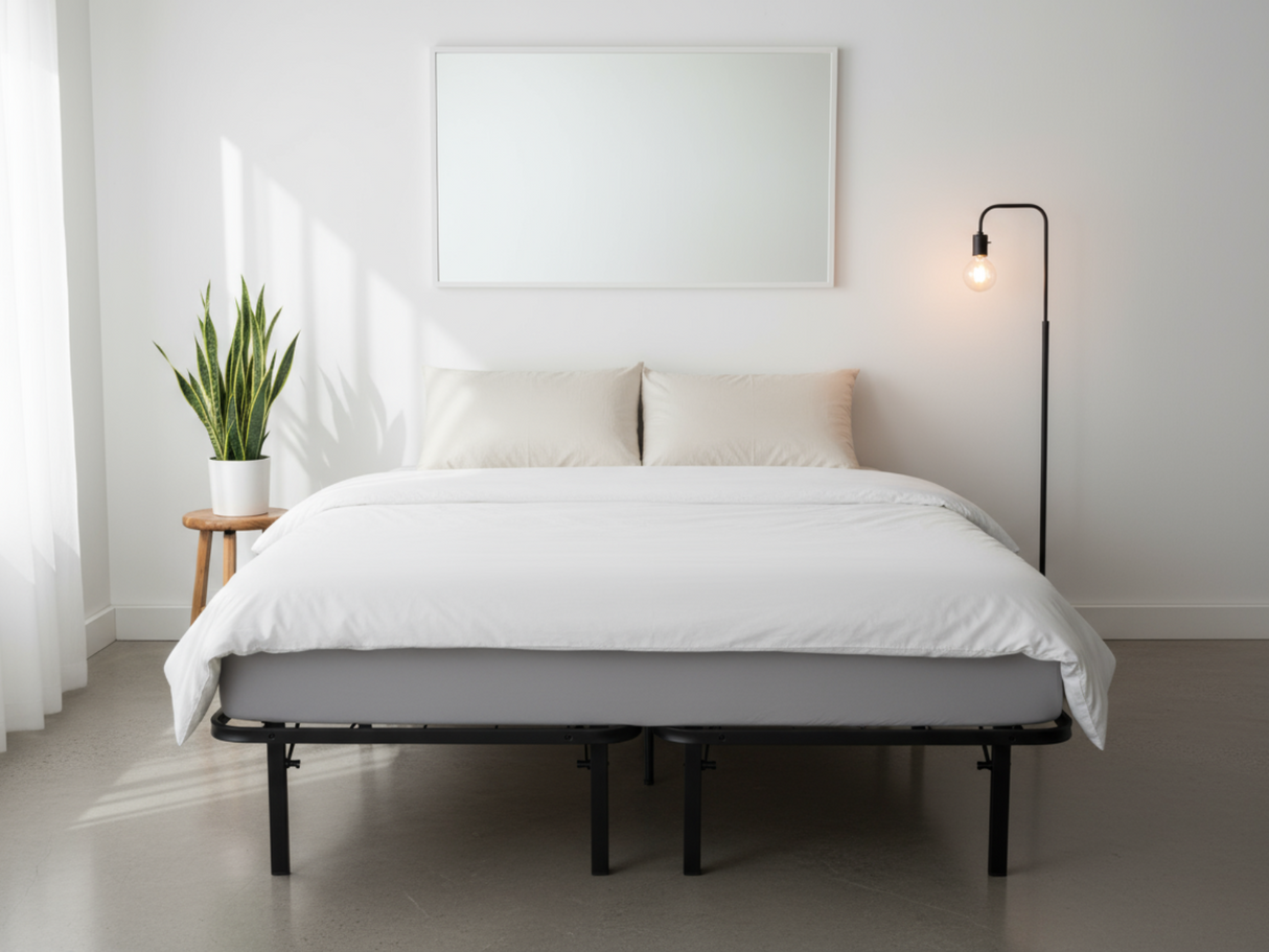 Folding Metal Bed Frame - Double