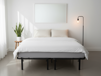 Folding Metal Bed Frame - Double