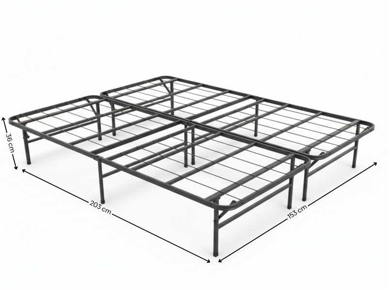 Folding Metal Bed Frame - Queen