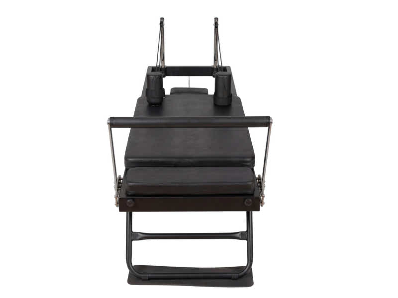 Foldable Pilates Reformer With Headrest - Black