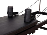 Foldable Pilates Reformer With Headrest - Black