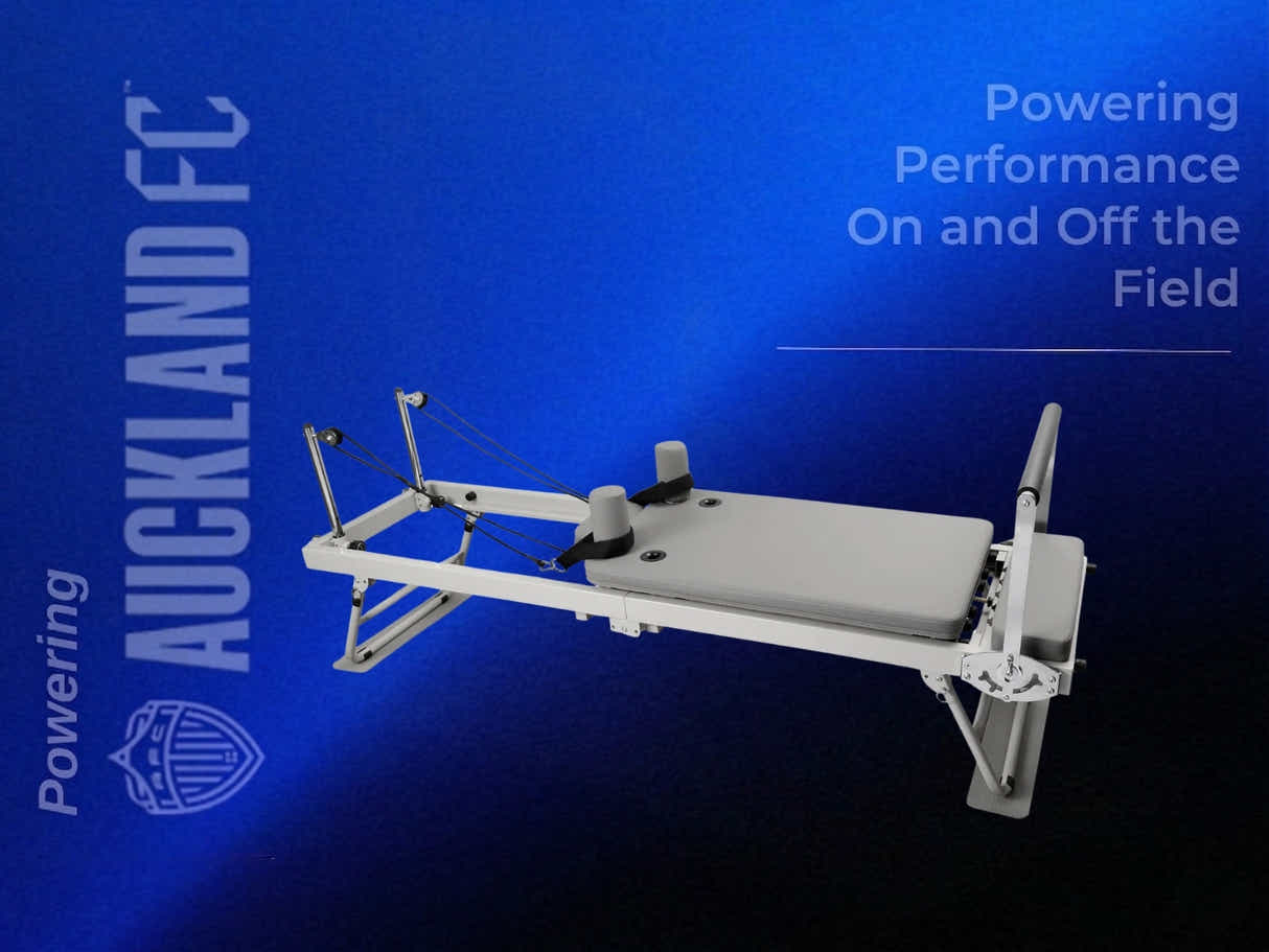 Foldable Pilates Reformer With Headrest - White