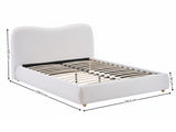 Chelsy Boucle Bed Frame Beige - Queen