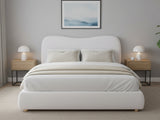 Chelsy Boucle Bed Frame Beige - Queen