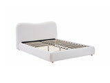 Chelsy Boucle Bed Frame Beige - Queen