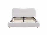 Chelsy Boucle Bed Frame Beige - Queen