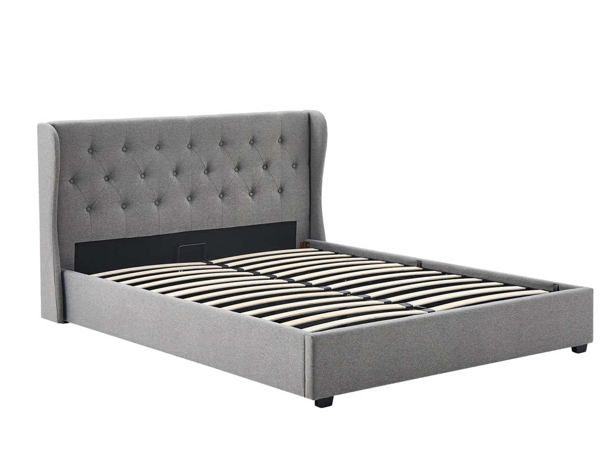 Keron Storage Bed Frame Grey - Queen