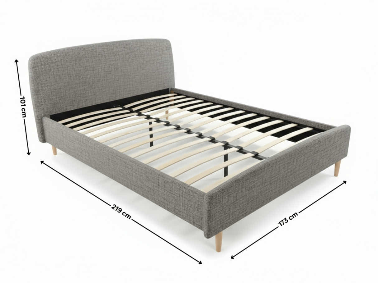 Zion Bed Frame Grey - Queen