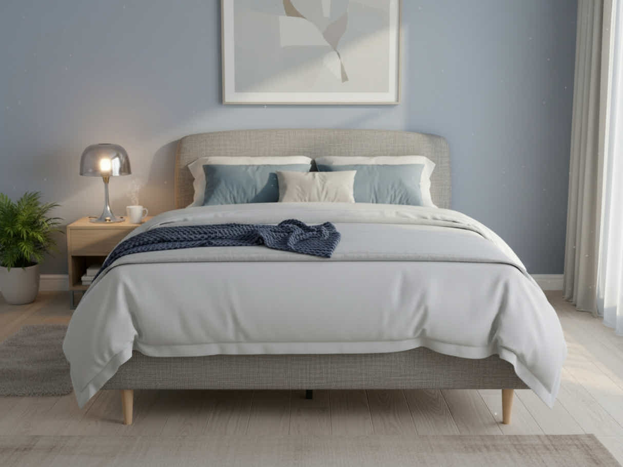 Zion Bed Frame Grey - Queen