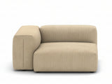 Corduroy Modular Left Armrest Seater - Beige
