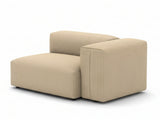 Corduroy Modular Left Armrest Seater - Beige