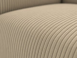 Corduroy Modular Left Armrest Seater - Beige