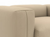 Corduroy Modular Left Armrest Seater - Beige