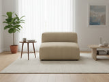 Corduroy Modular Armless Seater - Beige