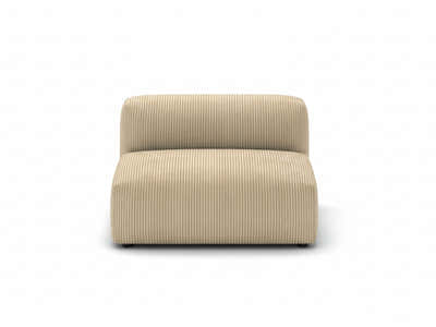 Corduroy Modular Armless Seater - Beige