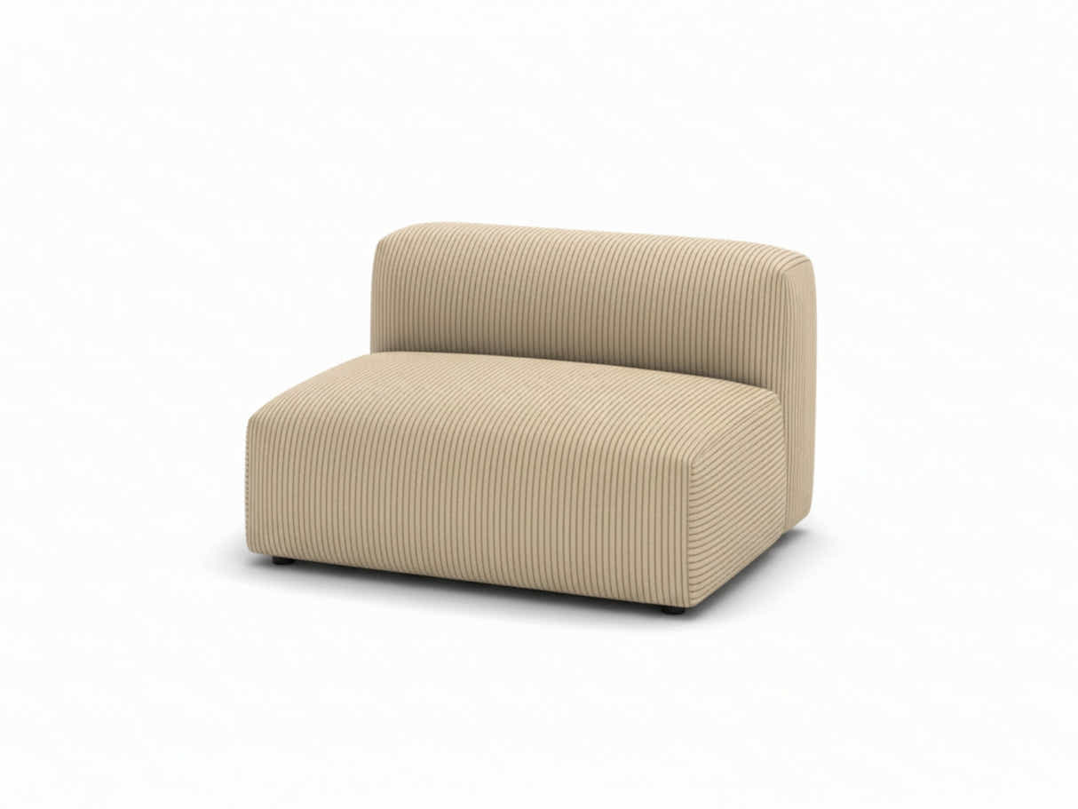 Corduroy Modular Armless Chaise - Beige