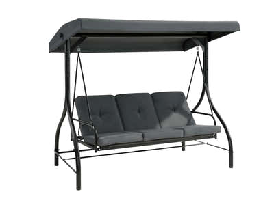 Reclining 3-Seater Swing Chair - Grey