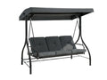 Reclining 3-Seater Swing Chair - Grey