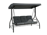 Reclining 3-Seater Swing Chair - Grey
