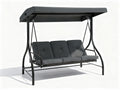 Reclining 3-Seater Swing Chair - Grey