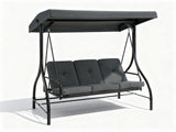 Reclining 3-Seater Swing Chair - Grey