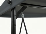 Reclining 3-Seater Swing Chair - Grey
