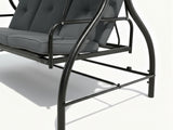 Reclining 3-Seater Swing Chair - Grey