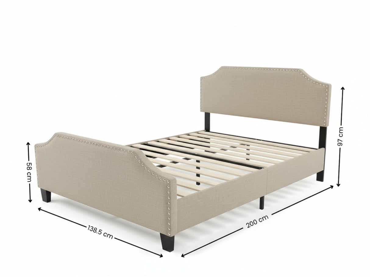 Eldora Bed Frame Khaki - Double