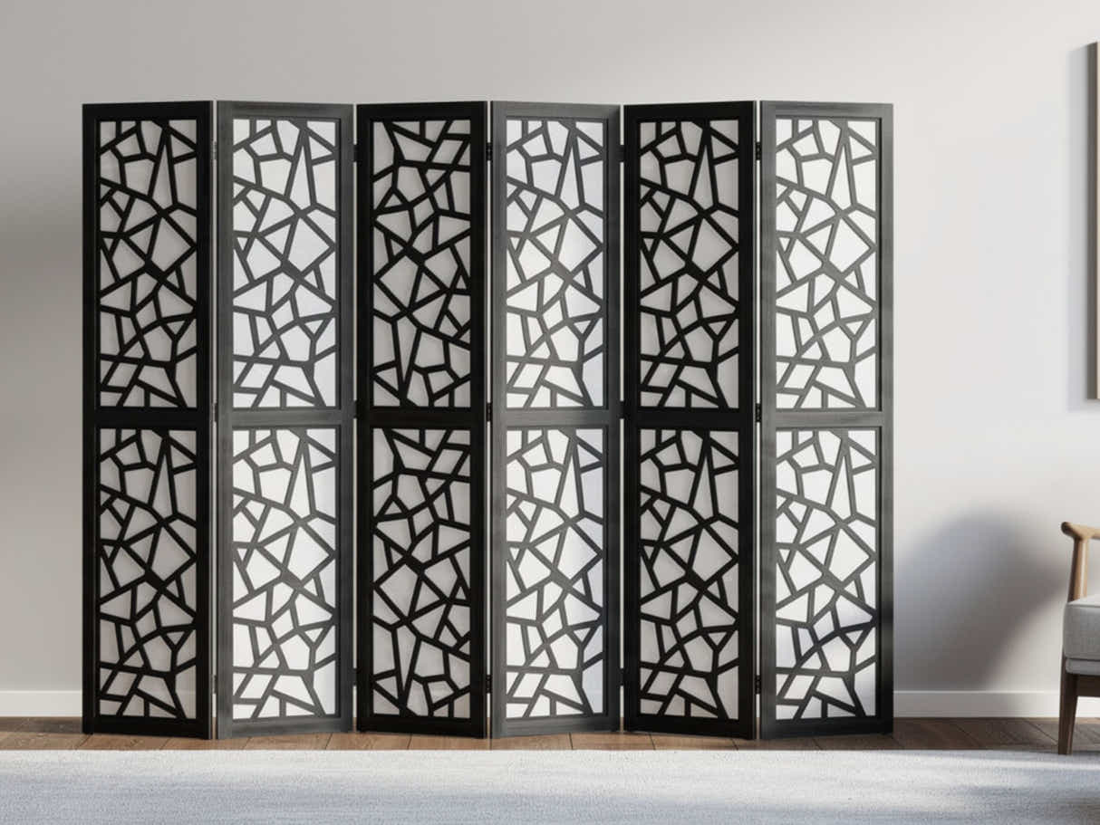 6-Panel Room Divider C M7 - Black