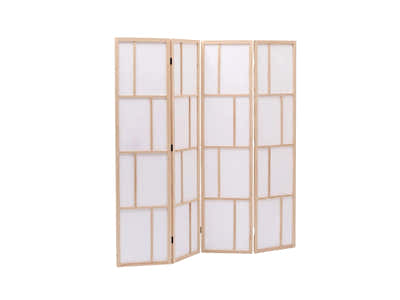 4-Panel Room Divider C M9 - Natural