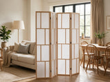4-Panel Room Divider C M9 - Natural