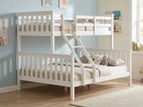 New Chico Triple Bunk Bed - White & Bon10 Single + Bon15 Double Mattresses