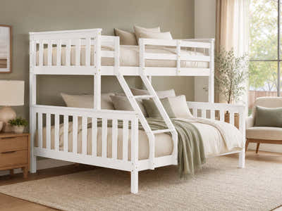 New Chico Triple Bunk Bed - White