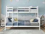 New Chico Triple Bunk Bed - White + Bon10 Single & Bon 21 Double Mattresses