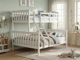 New Chico Triple Bunk Bed - White & Bon15 Single + Bon15 Double Mattresses