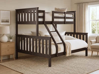 New Chico Triple Bunk Bed - Walnut
