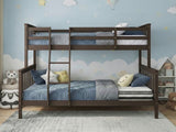New Chico Triple Bunk Bed - Walnut & Bon10 Single + Bon21 Double Mattresses
