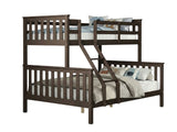 New Chico Triple Bunk Bed - Walnut & Bon15 Single + Bon15 Double Mattresses