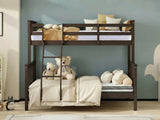 New Chico Triple Bunk Bed - Walnut & Bon15 Single + Bon21 Double Mattresses