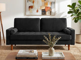 Gyllene 2-Seater Velvet Sofa - Black