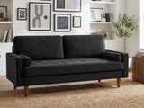 Gyllene 2-Seater Velvet Sofa - Black