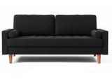 Gyllene 2-Seater Velvet Sofa - Black