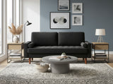 Gyllene 3-Seater Velvet Sofa - Black