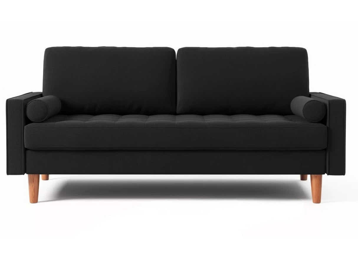 Gyllene 3-Seater Velvet Sofa - Black