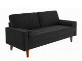 Gyllene 3-Seater Velvet Sofa - Black