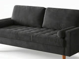 Gyllene 3-Seater Velvet Sofa - Black