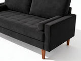 Gyllene 3-Seater Velvet Sofa - Black